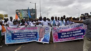 Ivory Coast bans rallies as opposition leaders barred from October election