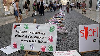 Lisbon art installation highlights the suffering of Gaza’s children