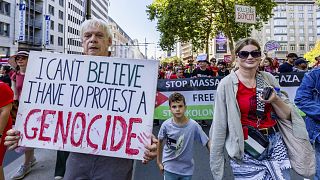 Protesters draw ‘red line’ in Brussels over Gaza war