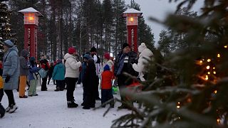 Santa's village in Lapland overflows with Christmas season visitors