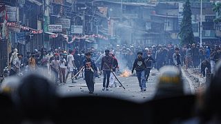 Students clash with riot police in Jakarta over MPs’ housing benefits