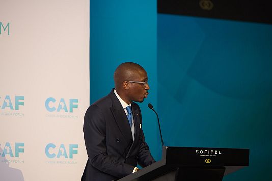 Franck Kié, General Commissioner of the Cyber Africa Forum, at the opening of the event in Cotonou, Benin, on June 24, 2025.