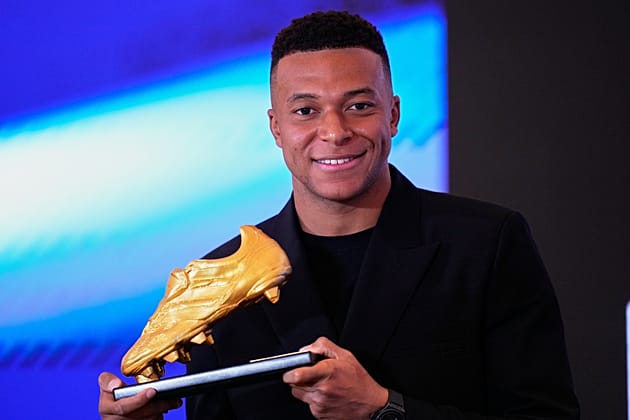 Real Madrid's Kylian Mbappé awarded Golden Boot for the first time